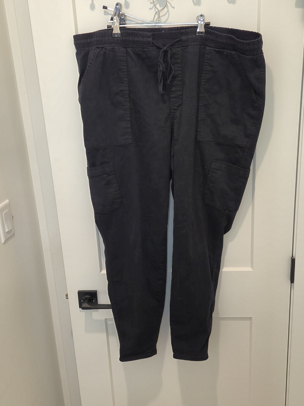 Maurices Black Drawstring Cargo Joggers